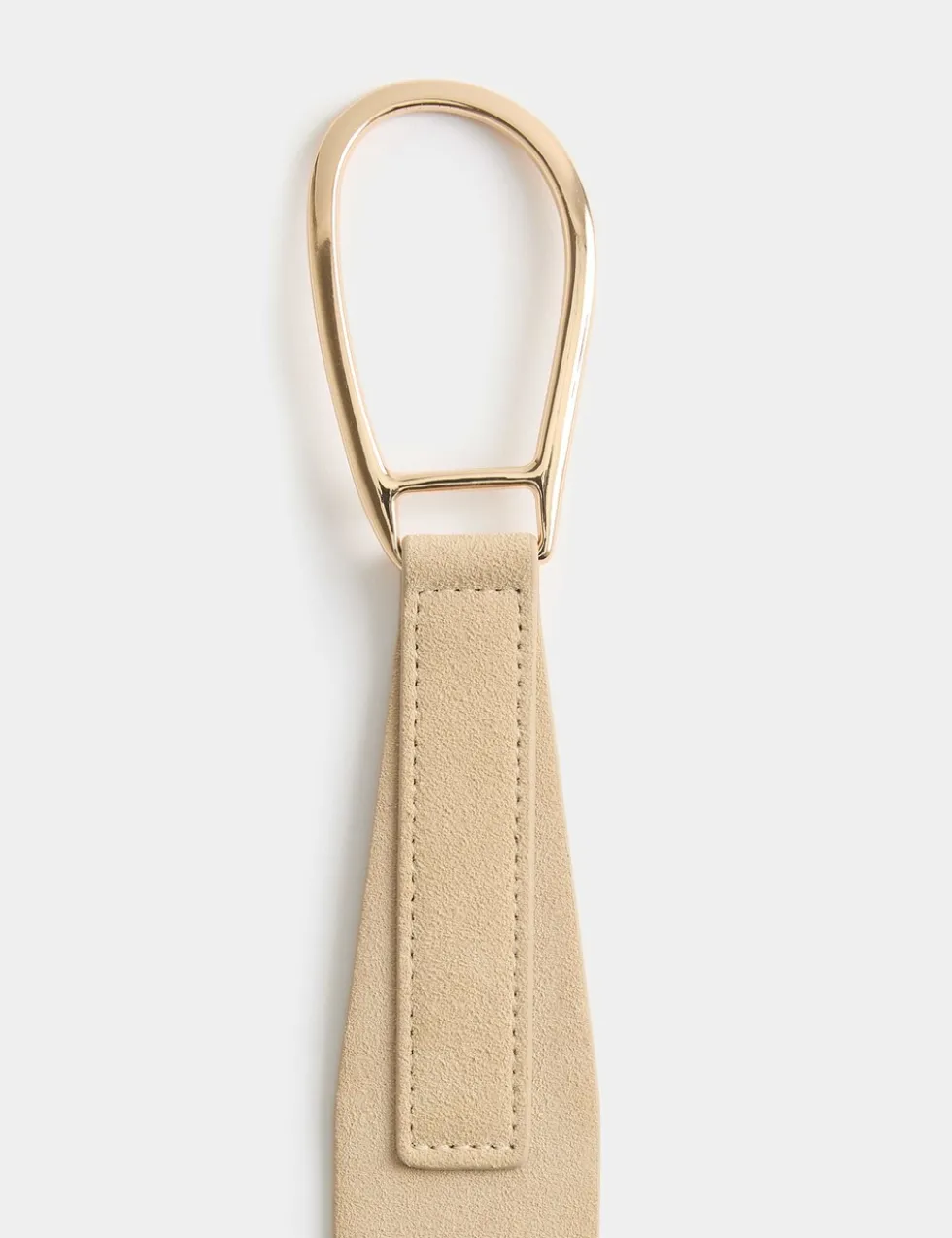 Suede Asymmetric Buckle Waist Belt