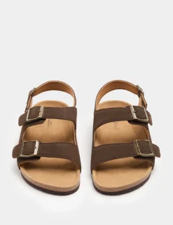 Suede Backstrap Corkbed Sandals