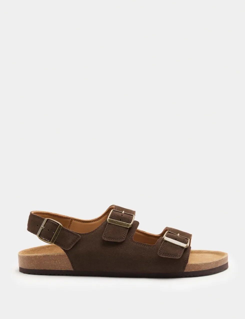 Suede Backstrap Corkbed Sandals