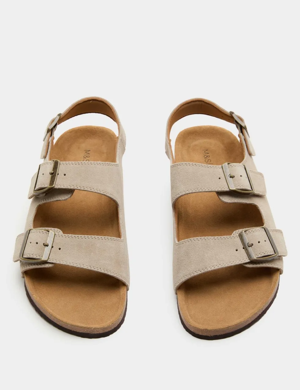 Suede Backstrap Corkbed Sandals