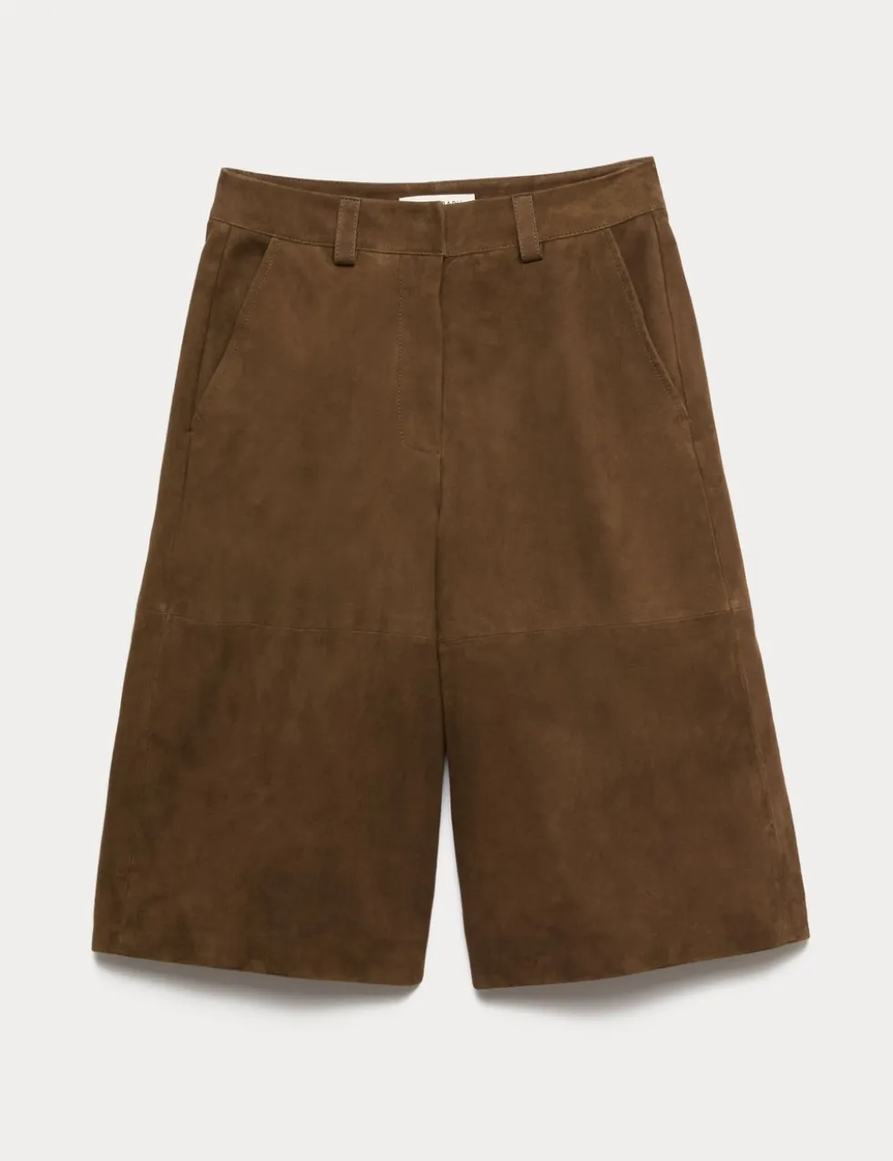 Suede Bermuda Shorts