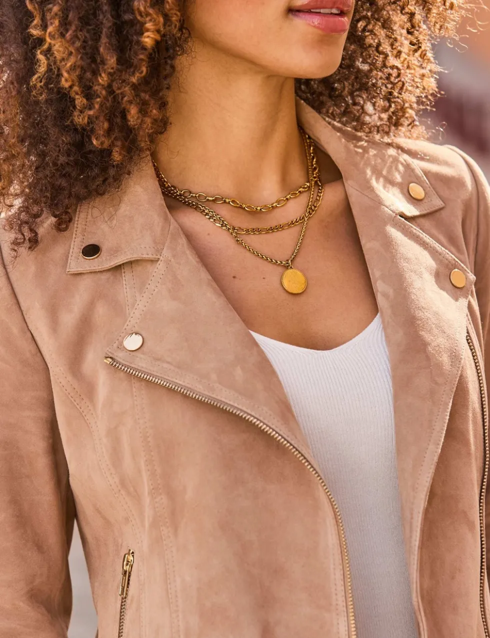 Suede Biker Jacket