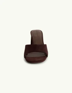 Suede Block Heel Mules