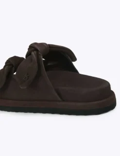 Suede Bow Detail Sandals