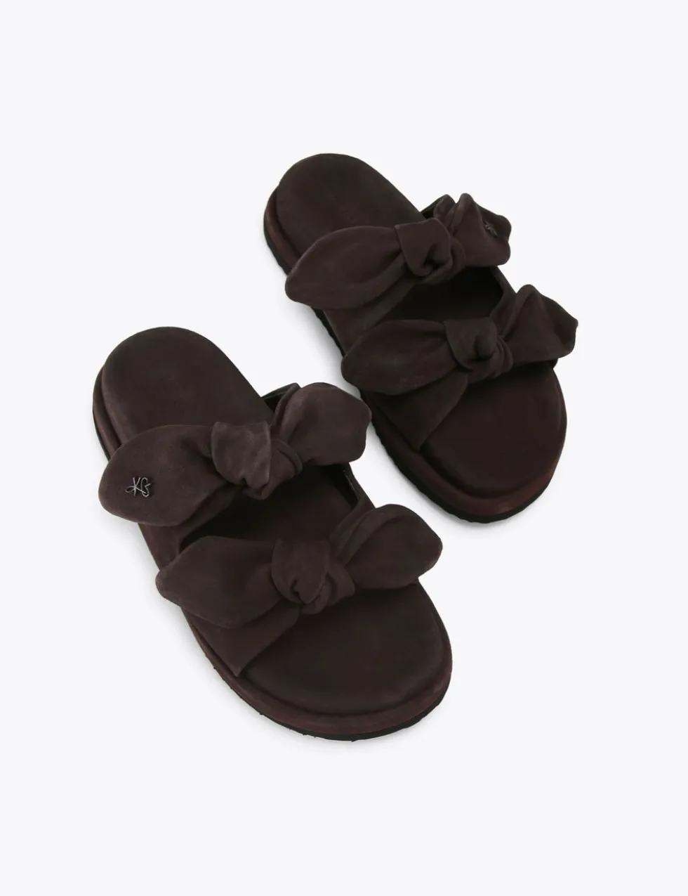 Suede Bow Detail Sandals