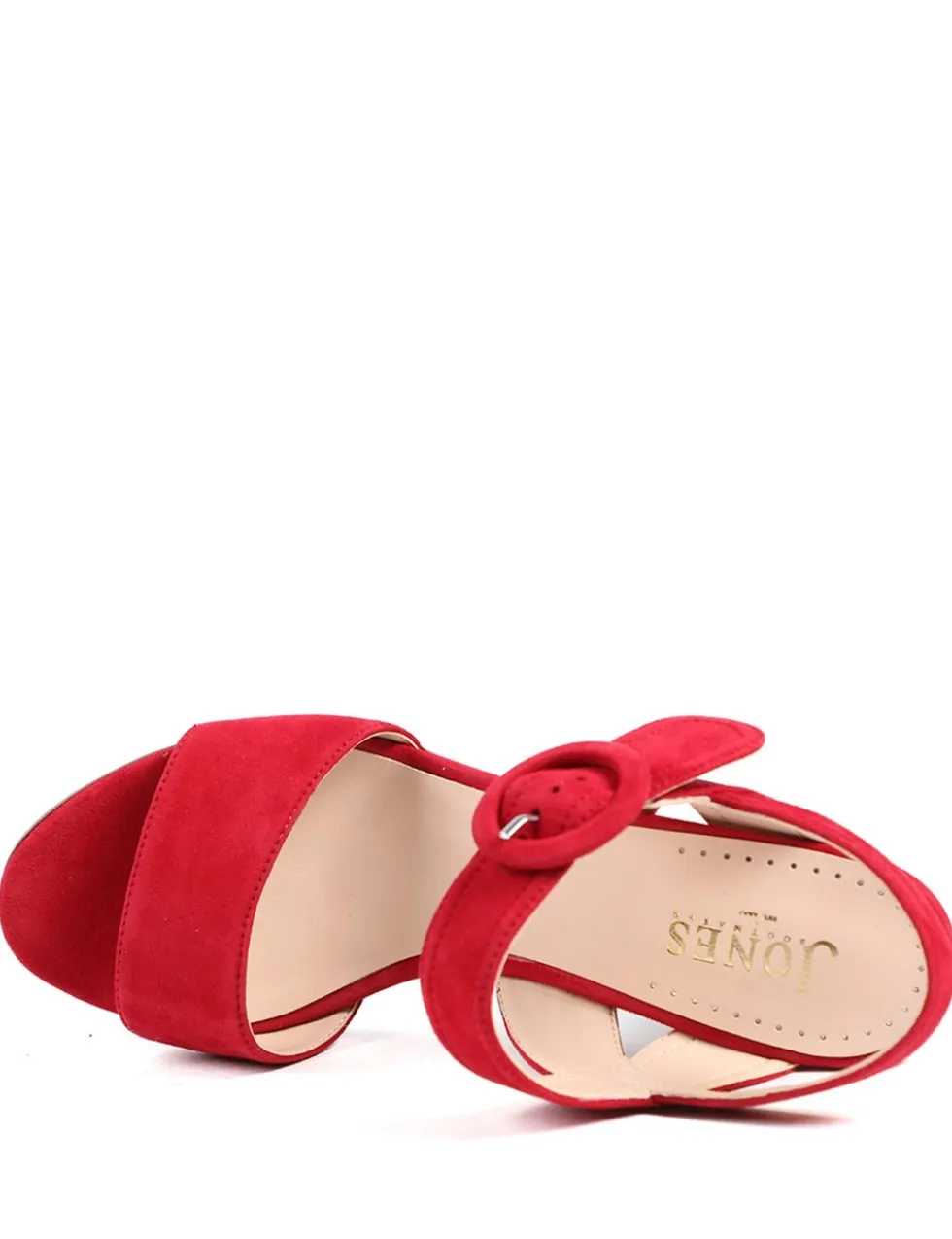 Suede Buckle Ankle Strap Block Heel Sandals