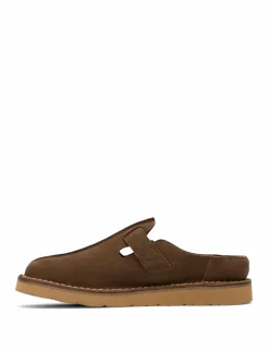 Suede Buckle Mules