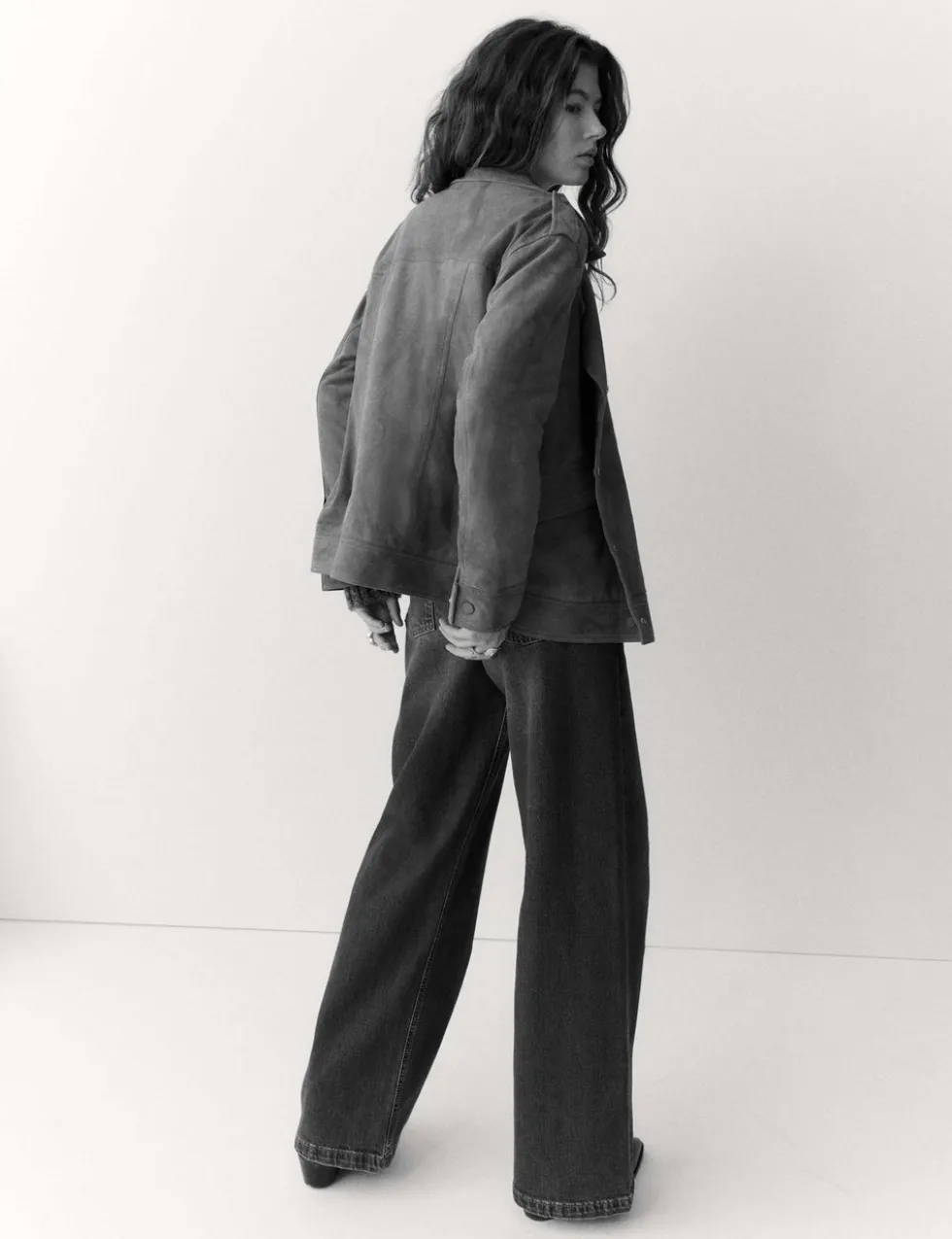 Suede Collared Biker Jacket