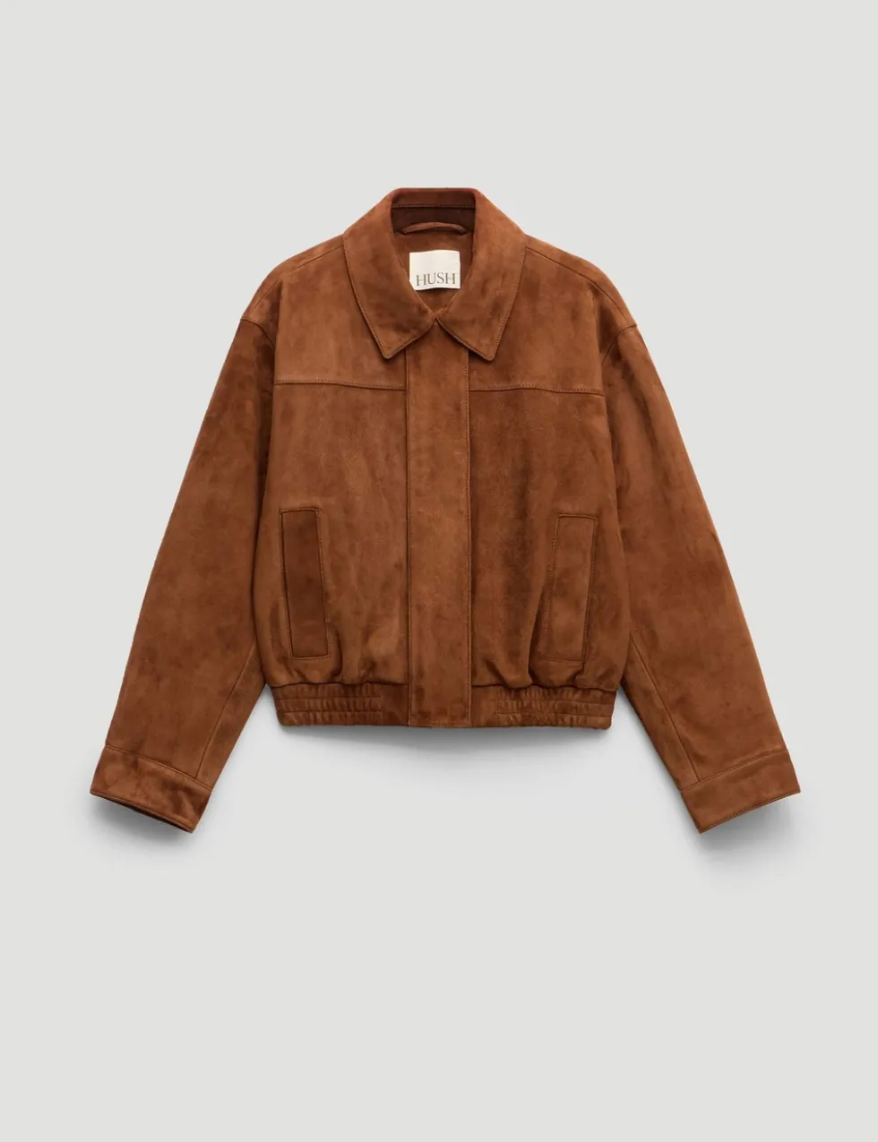 Suede Collared Bomber Jacket