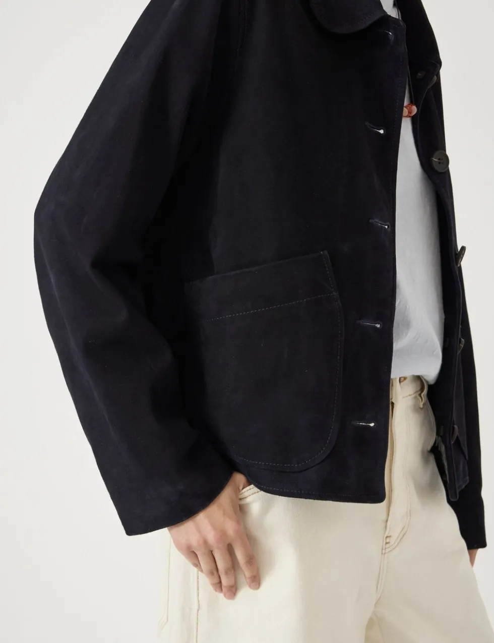 Suede Collared Jacket