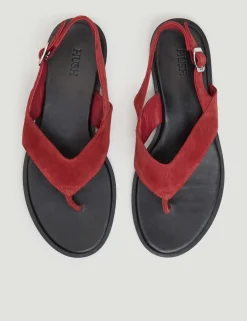 Suede Flat Sandals