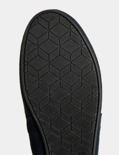 Suede Fleece Lined Moccasin Slippers