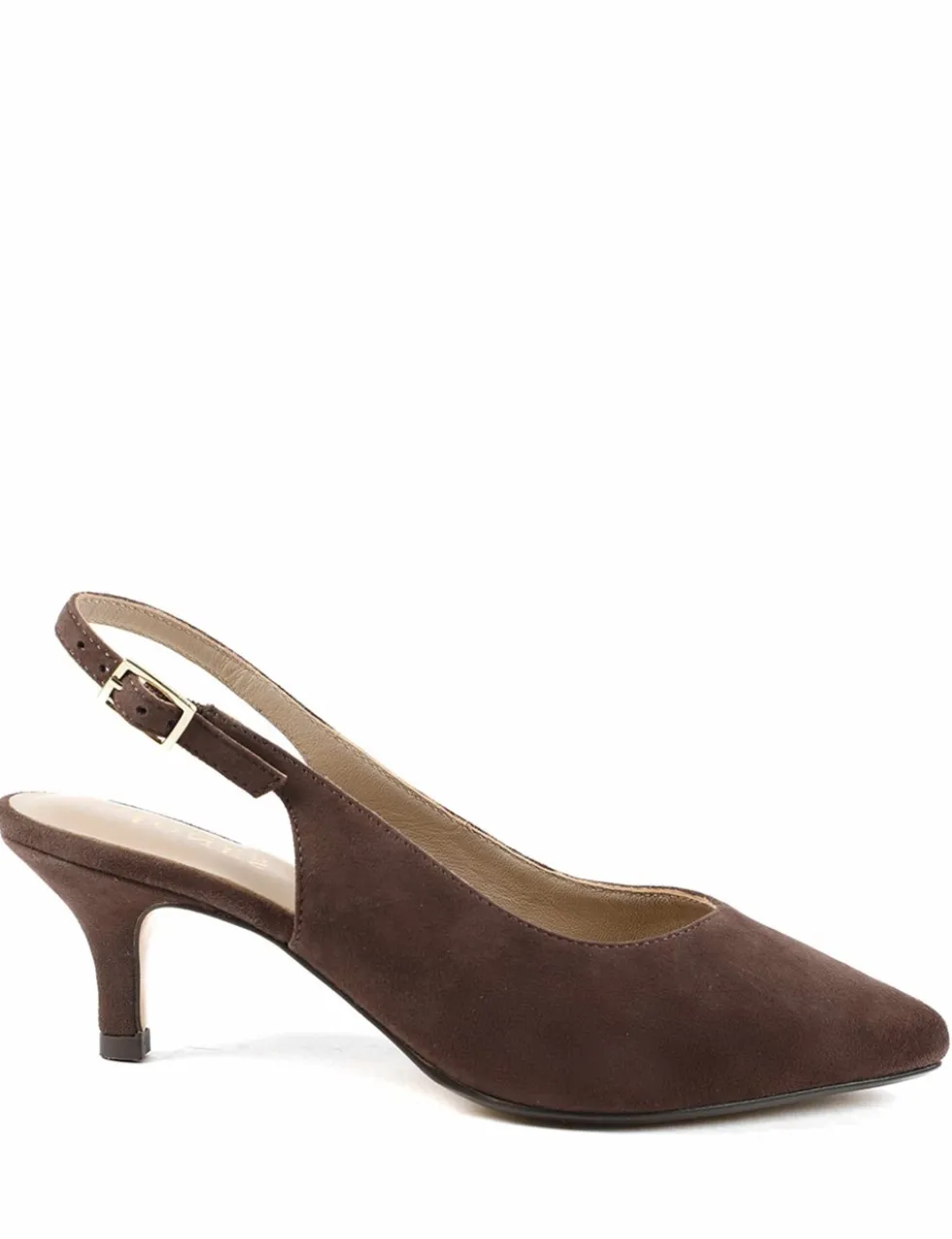 Suede Kitten Heel Slingback Shoes