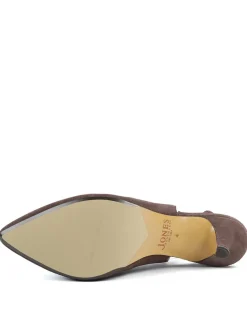 Suede Kitten Heel Slingback Shoes