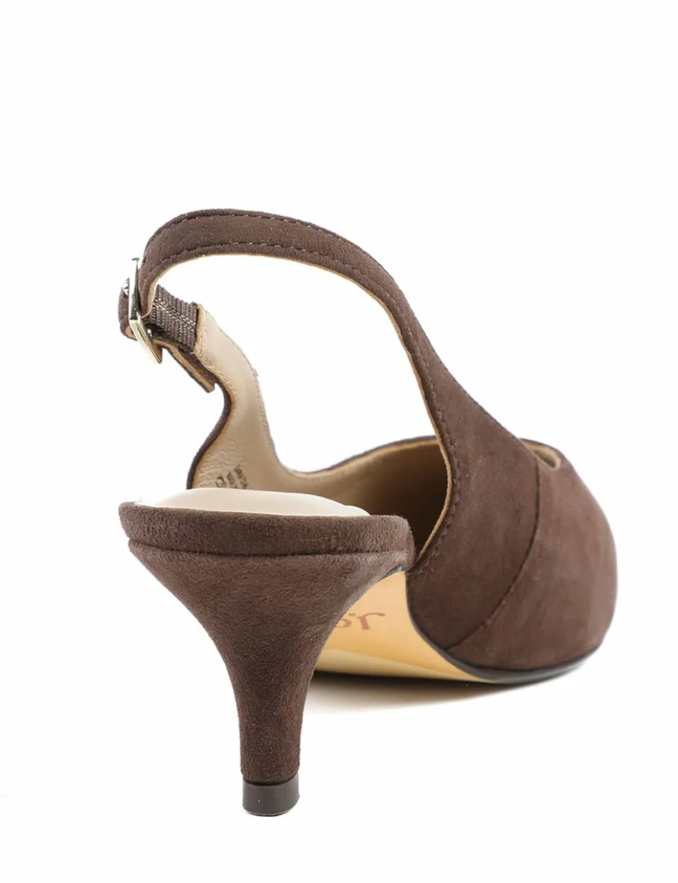 Suede Kitten Heel Slingback Shoes