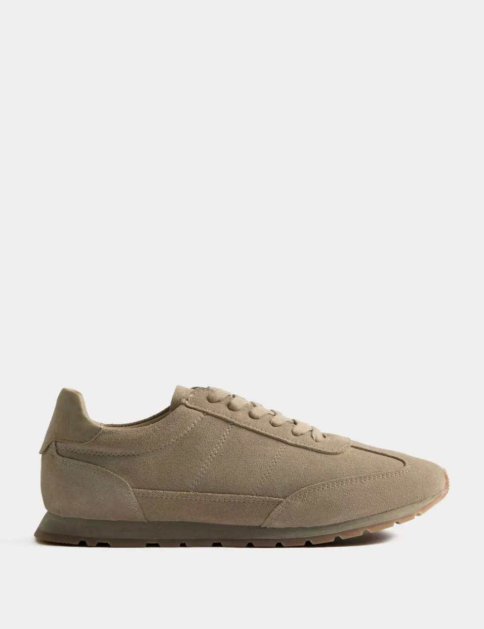 Suede Lace Up Runner Trainers