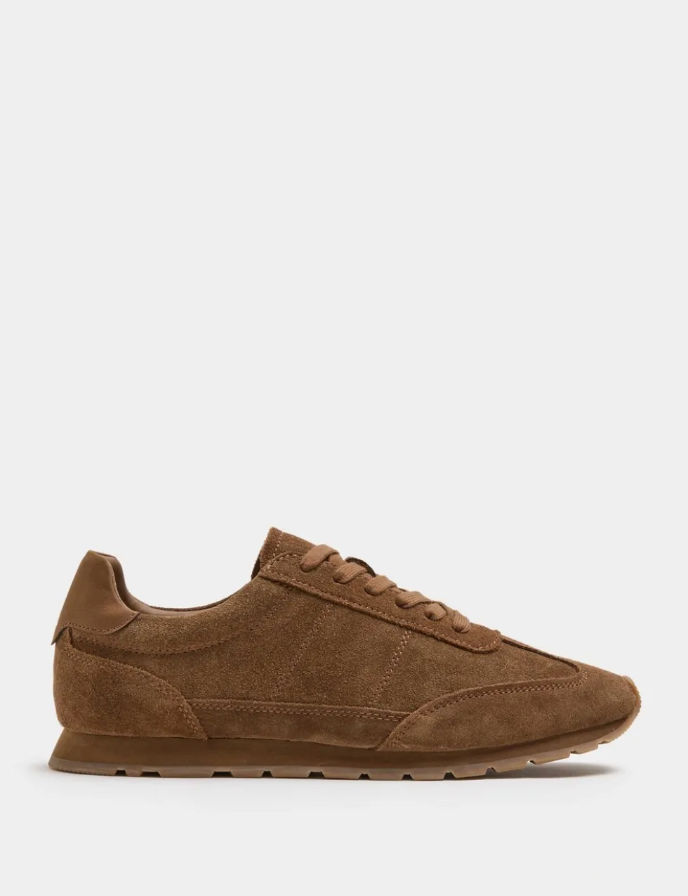 Suede Lace Up Runner Trainers