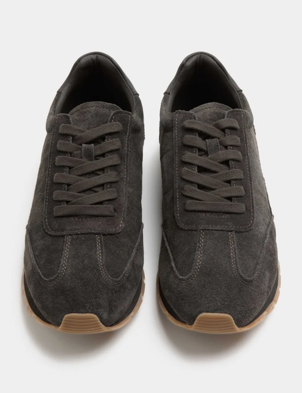 Suede Lace Up Runner Trainers
