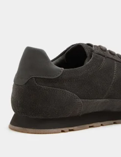 Suede Lace Up Runner Trainers
