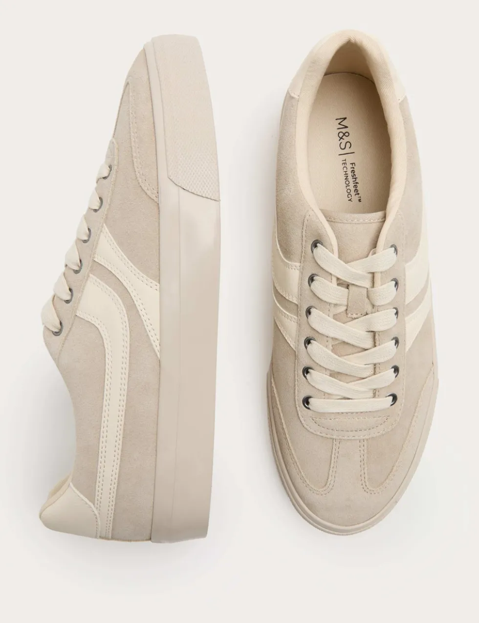Suede Lace Up Trainers