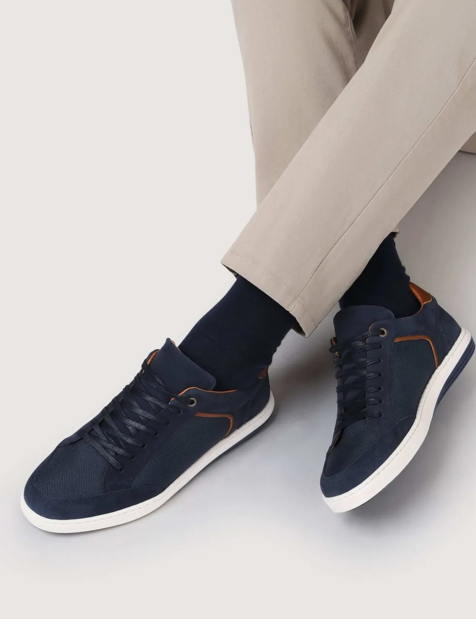 Suede Lace Up Trainers