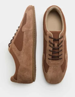 Suede Lace Up Trainers