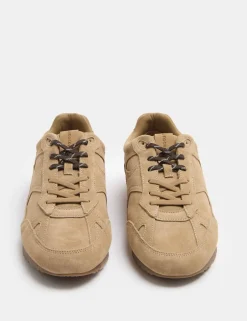 Suede Lace Up Trainers