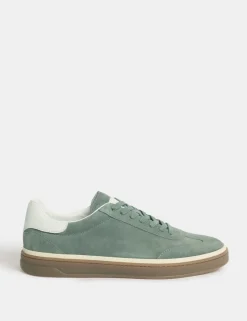 Suede Lace-Up Trainers