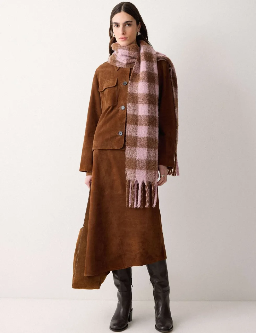 Suede Patch Pocket Utility Jacket