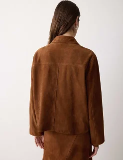 Suede Patch Pocket Utility Jacket