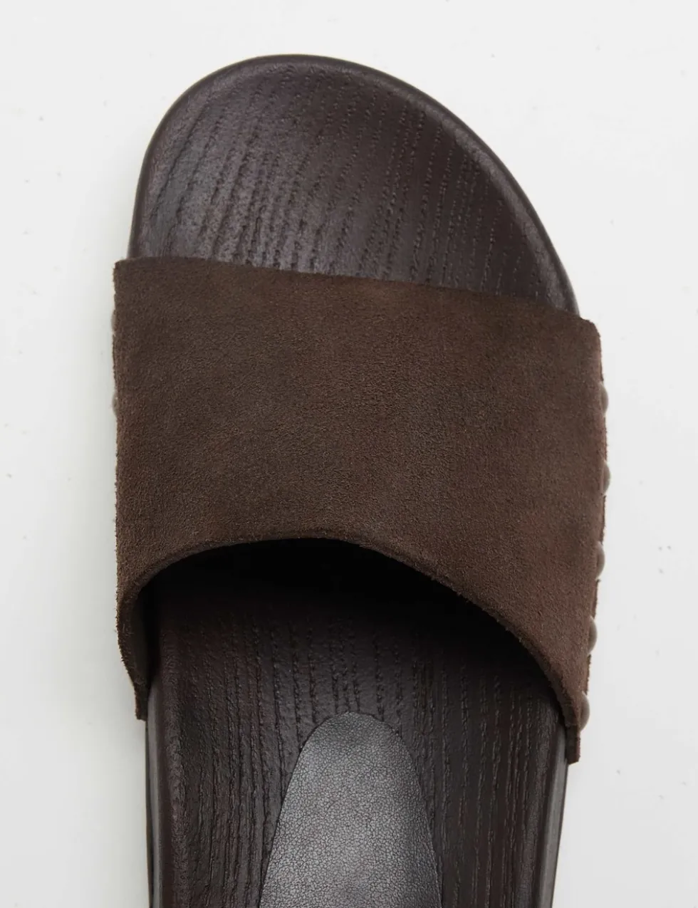 Suede Platform Open Toe Clogs