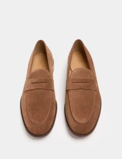 Suede Saddle Loafers