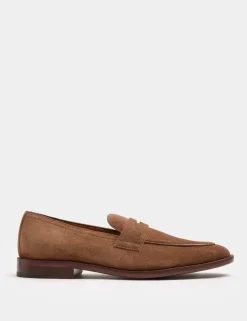 Suede Saddle Loafers