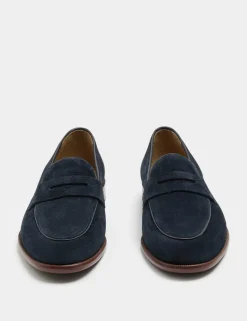 Suede Saddle Loafers