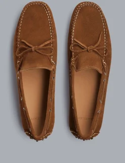 Suede Slip On Driving Loafers