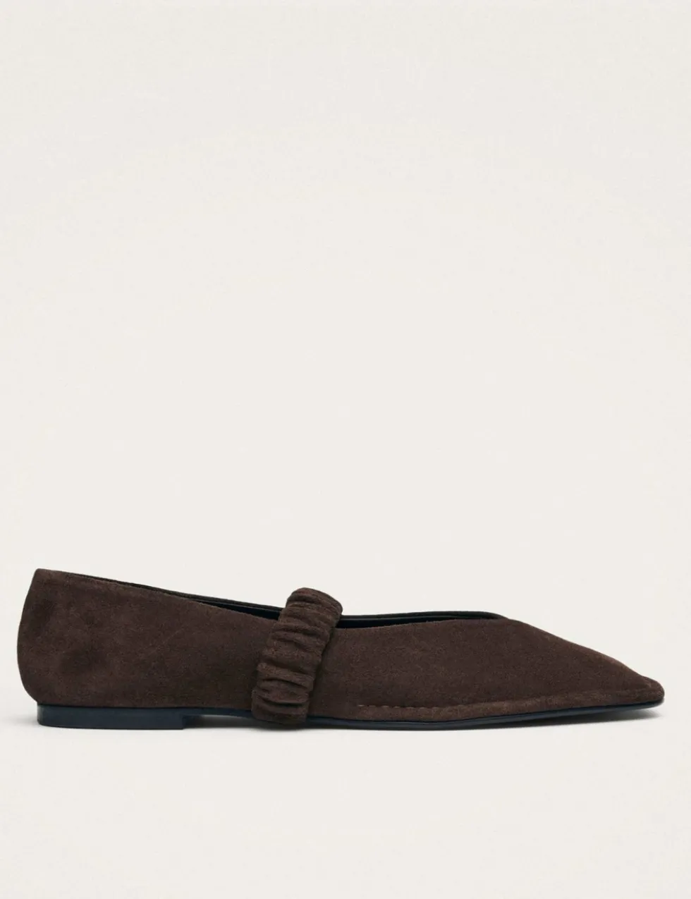 Suede Slip On Flat Pumps
