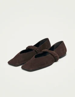 Suede Slip On Flat Pumps