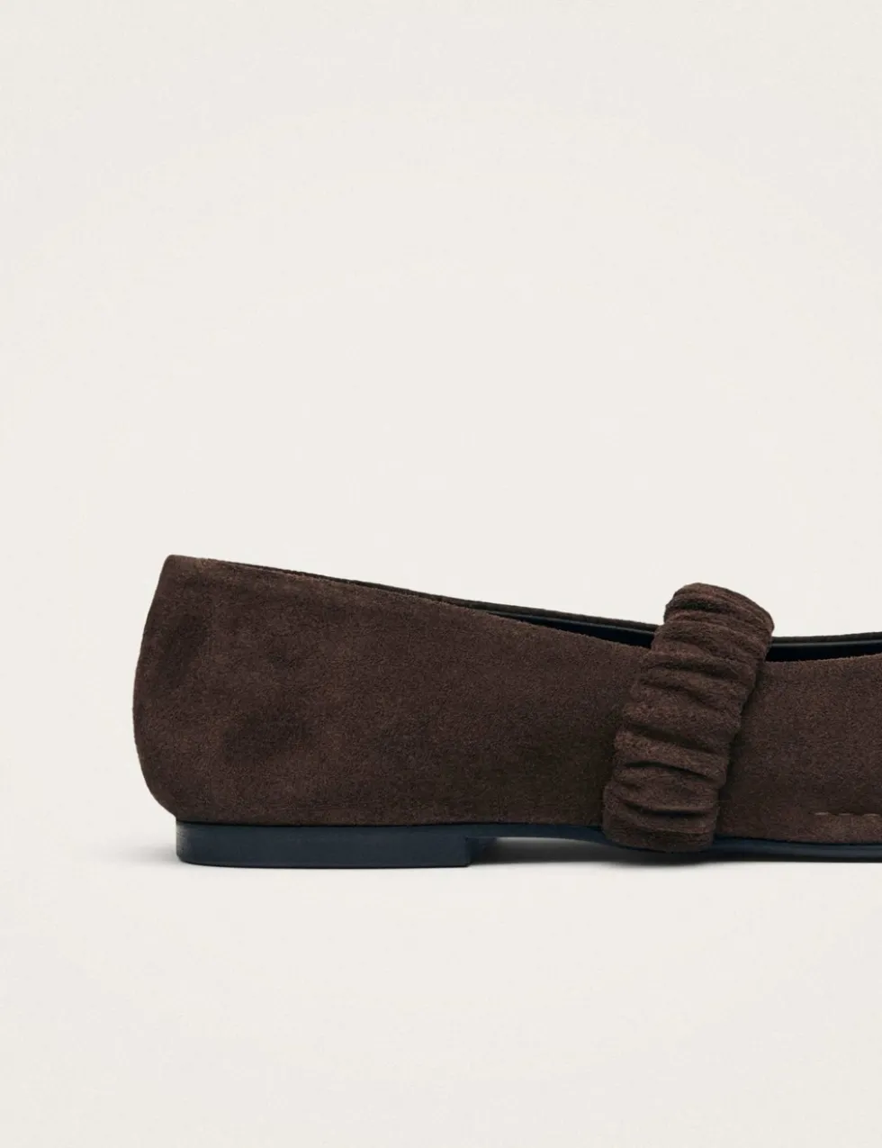 Suede Slip On Flat Pumps