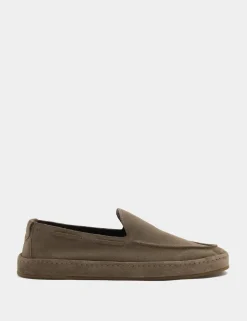 Suede Slip On Loafers