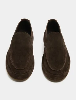 Suede Slip On Loafers