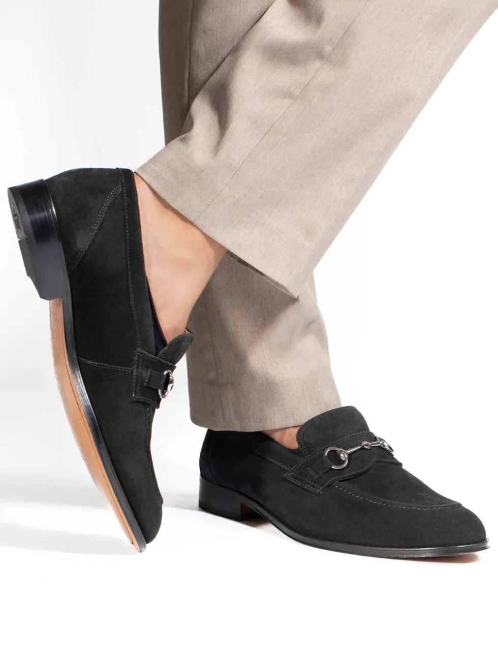 Suede Slip On Loafers