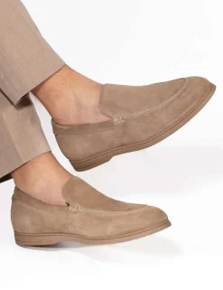 Suede Slip On Loafers