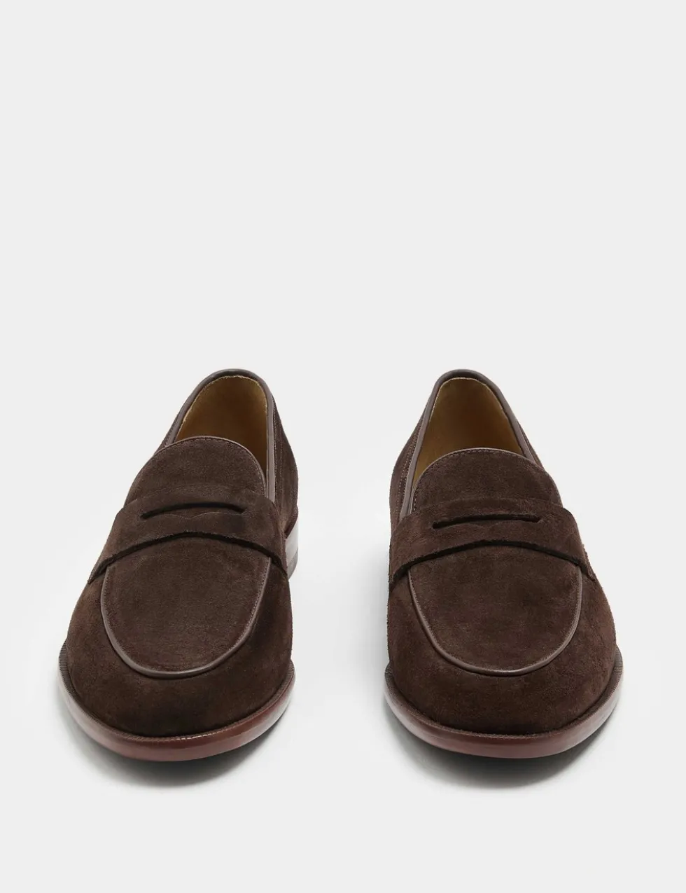 Suede Slip On Saddle Loafers
