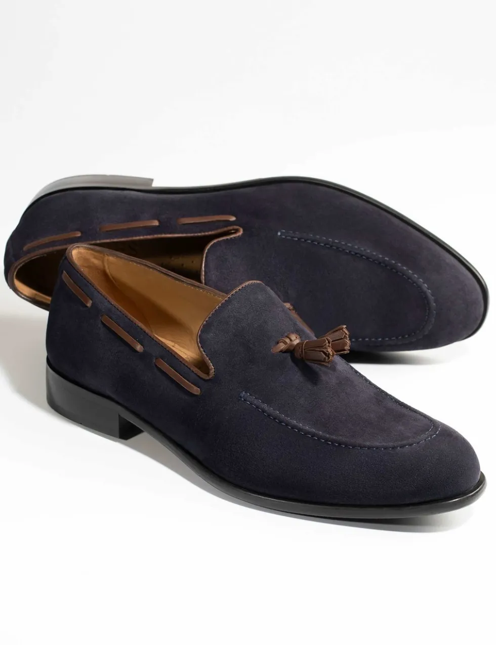 Suede Slip On Tassel Loafers