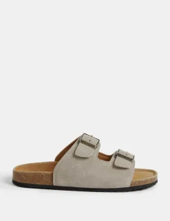 Suede Slip-On Corkbed Sandals