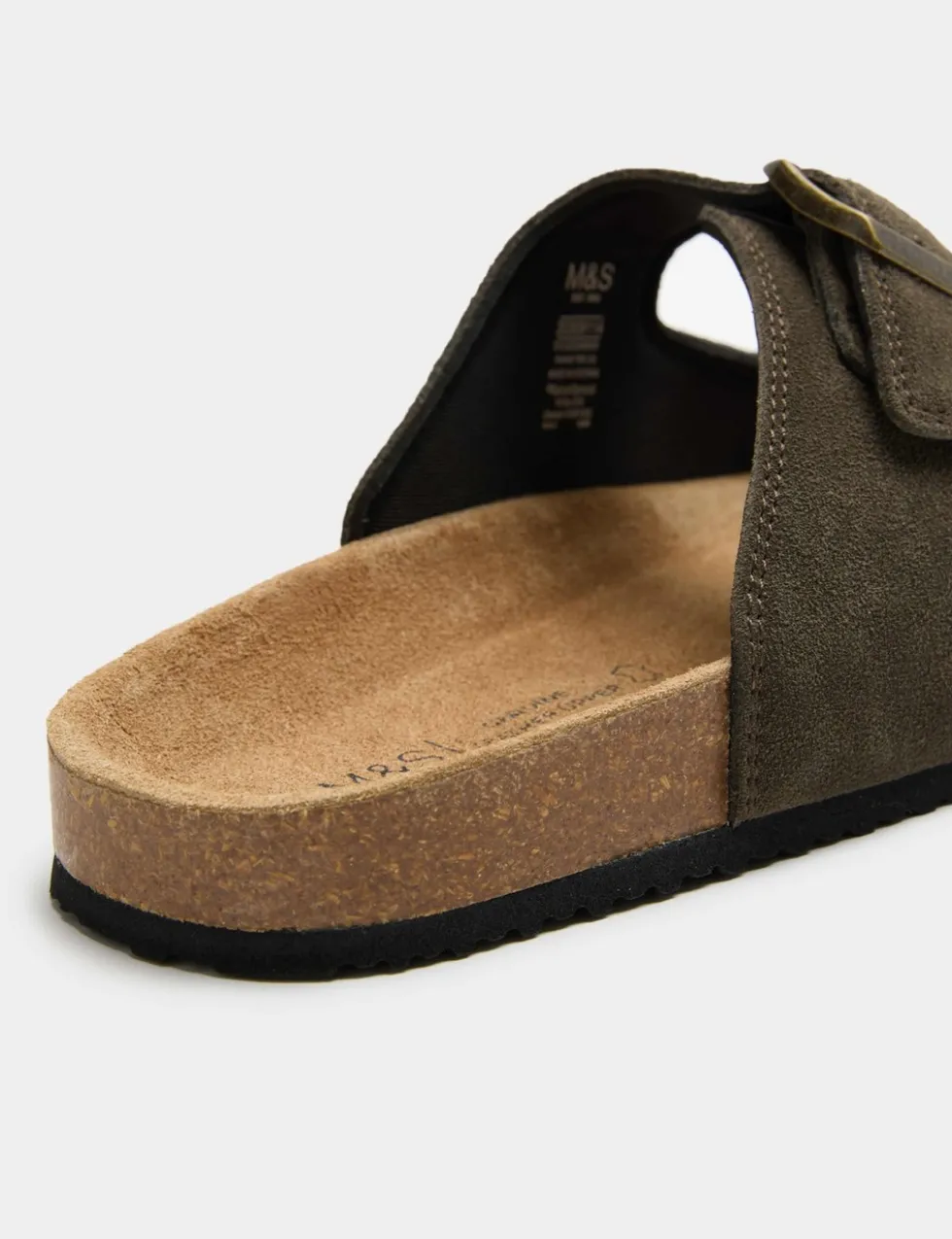 Suede Slip-On Corkbed Sandals
