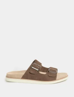 Suede Slip-On Sandals