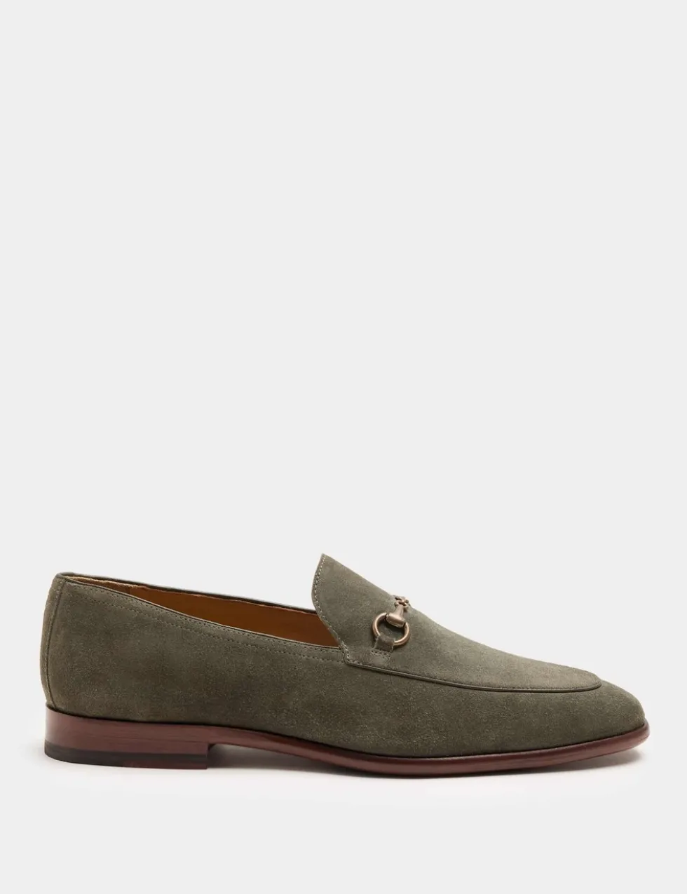Suede Snaffle Slip On Loafers