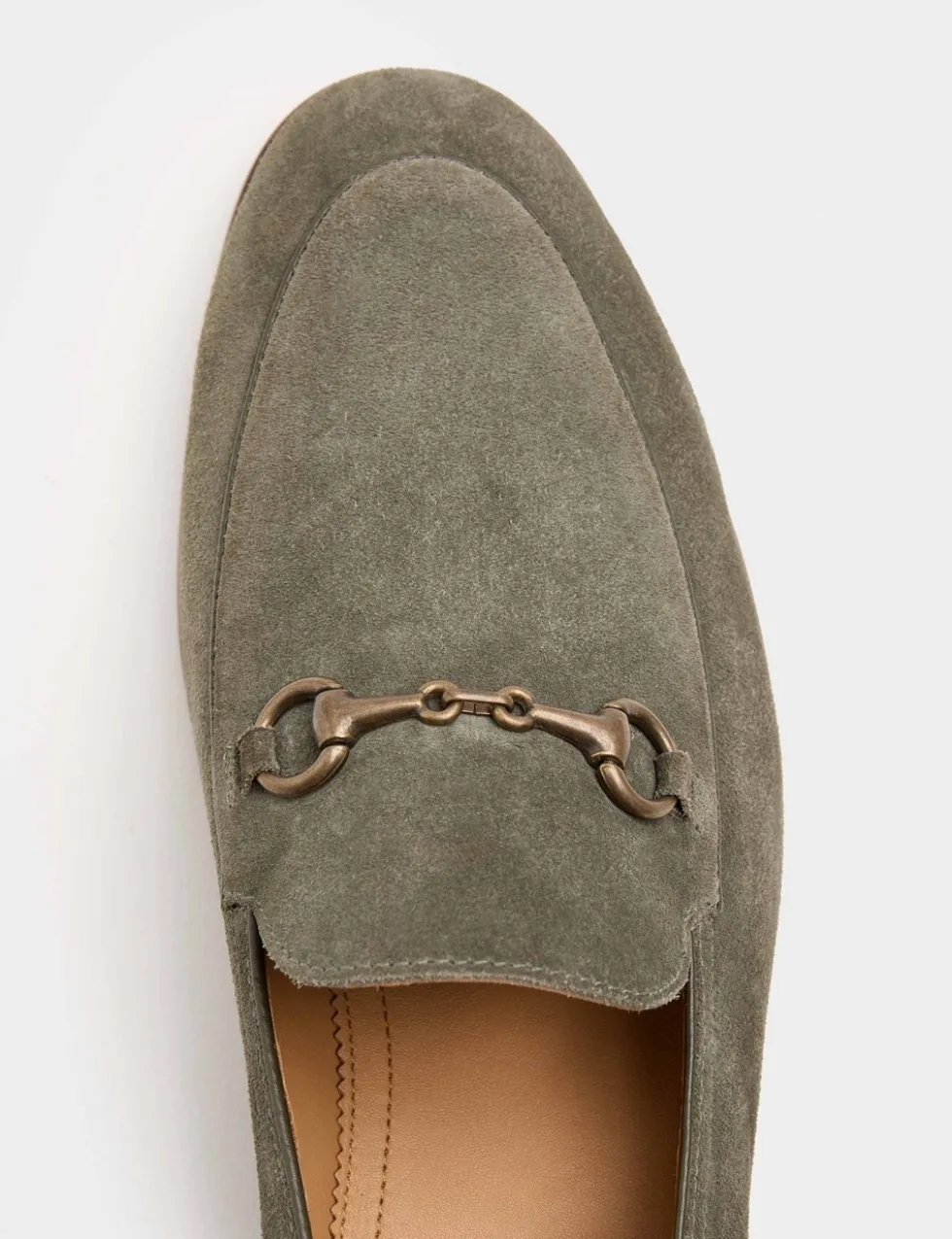 Suede Snaffle Slip On Loafers