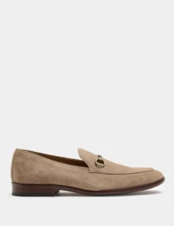 Suede Snaffle Slip On Loafers